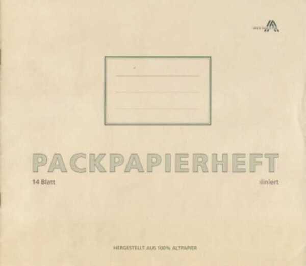 Packpapierheft 14Bl. lin/Zw.L.