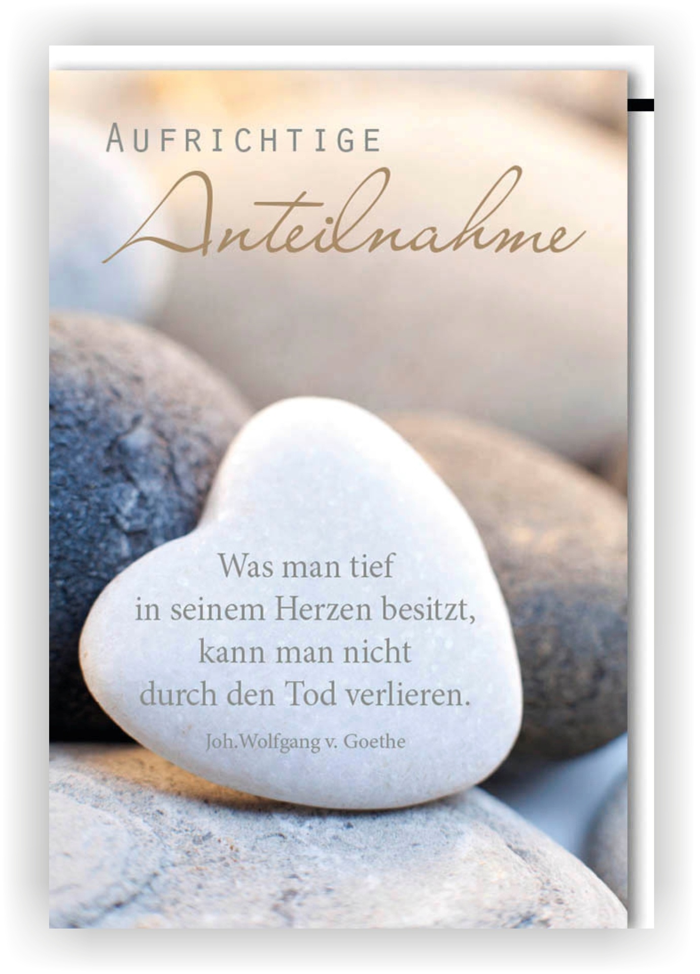 Bill. Trauer Herz/Spruch Schüller & Sohn