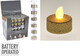 LED Teelicht Gold-Glitzer