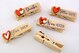 Holz Kluppe mit Herz + Spruch