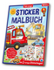 Sticker Malbuch A4/64 S. sort.