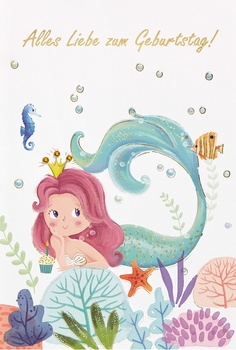 Bill. Geburtstag Meermaid