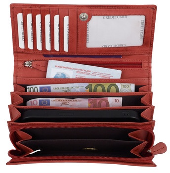 Damenbörse Leder rot Damenbörse Leder rot