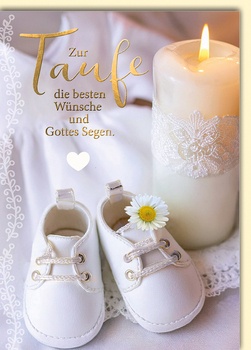Bill. Taufe Kerze/Schuhe