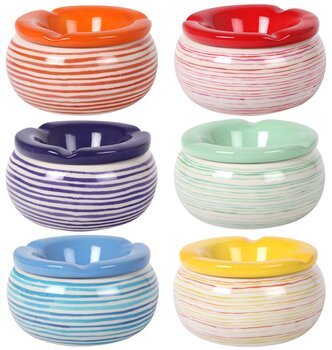 Keramikascher Stripes 12 cm