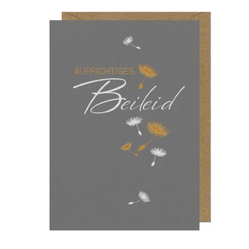 Bill. Trauer Laserkarte Blume