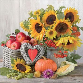 Servietten 33/33 Sonnenblumen