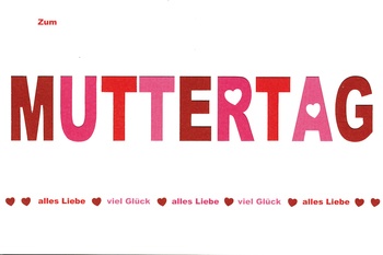 Bill. Muttertag gestanzt quer