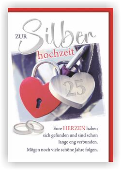 Bill. Silber Hochzeit Herz