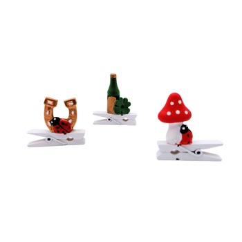 Kluppe mit Glücksbringer 4 cm