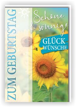 Bill. Geburtstag Sonnenblumen