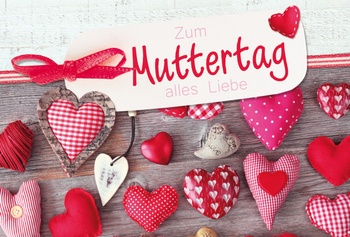 Bill. Muttertag Herzen quer