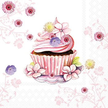 Servietten 33/33 Cupcake