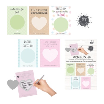 Gutschein Rubbelkarte 5er Set