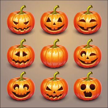 Servietten 33/33 Hallow.Kürbis