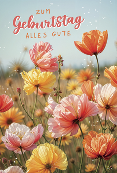 Bill. Geburtstag Mohnblume