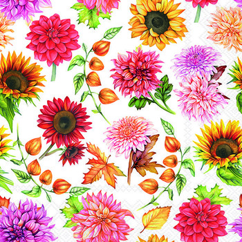Servietten 33/33 Amb. Blumen