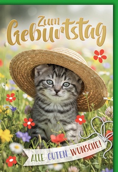 Bill. Geburtstag Katze