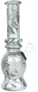 Glas Bong 15cm Silver Leaves