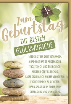 Bill. Geb. Steine - Spruch
