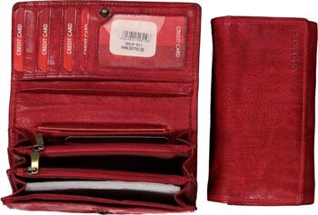 Damenbörse Leder rot