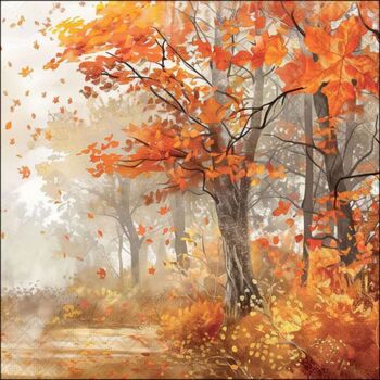 Servietten 33/33 Herbstwald