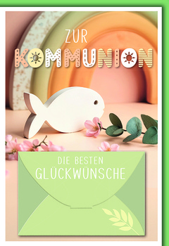 Bill. Kommunion Geld Fisch