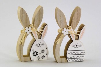 Holz-Hase 2in1 12x7 cm
