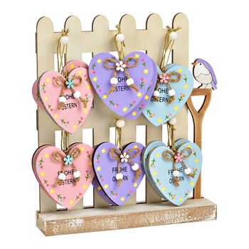 Hänge-Herz aus Holz bunt