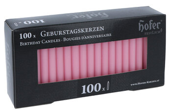 Tortenkerzen/100 rosa