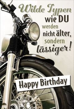 Bill. Geburtstag Motorrad