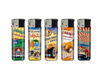 Feuerzeug el. Retro Cars