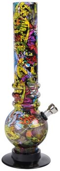 Acryl Bong Graffiti, 26cm bunt