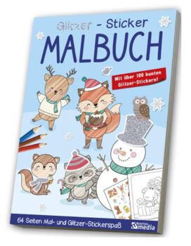 Glitzersticker-Malbuch Winter