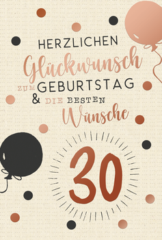 Bill. Fixzahl Glückwunsch  30