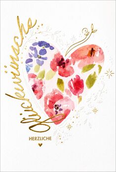 Bill. Glückwunsch Blumen/Herz