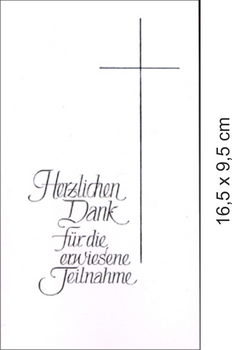 Bill. Trauer Dank Schrift