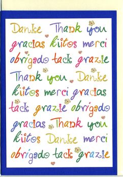 Bill. Danke mehrsprachig