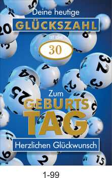 Bill. Drehzahl Lotto 1-99