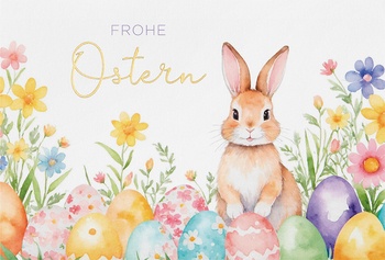 Bill. Ostern Hase/Eier quer