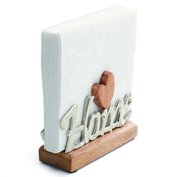 Serviettenhalter Home silber