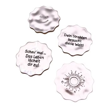 Talis Sonne Metall mit Spruch