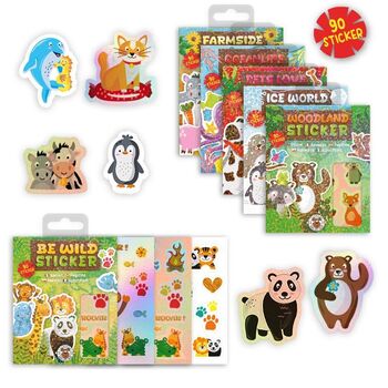 Tier Stickerbuch + 90 Sticker