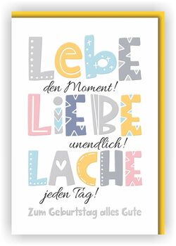 Bill. Geb. Lebe, Liebe, Lache