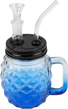 Bong Ananas 20 cm blau