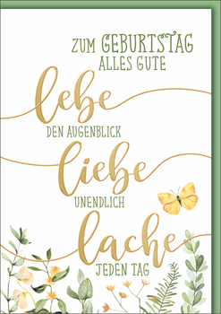 Bill. Geb. lebe, liebe...