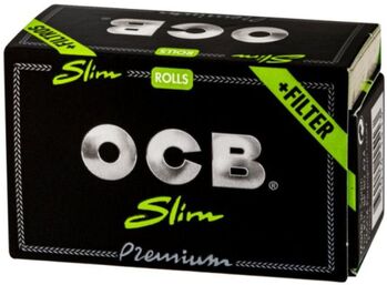 OCB Premium Rolls Slim+Tips/24