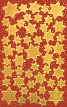 Whn-Sticker Sterne gold