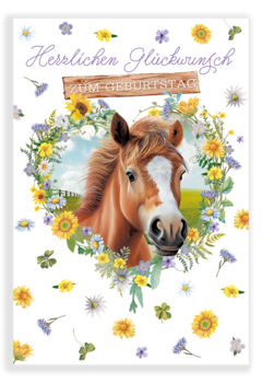 Bill. Geburtstag Pferd