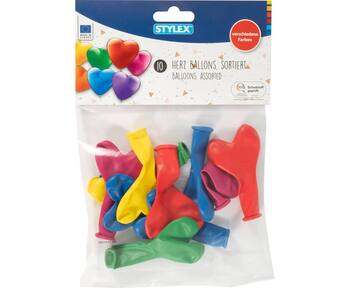 Luftballons Bunte Herzen 10er